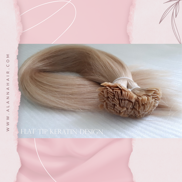 Blonde European Silky Straight Hair Extensions Keratin Flat Tip Hair Extensions 100% Remy Human Hair