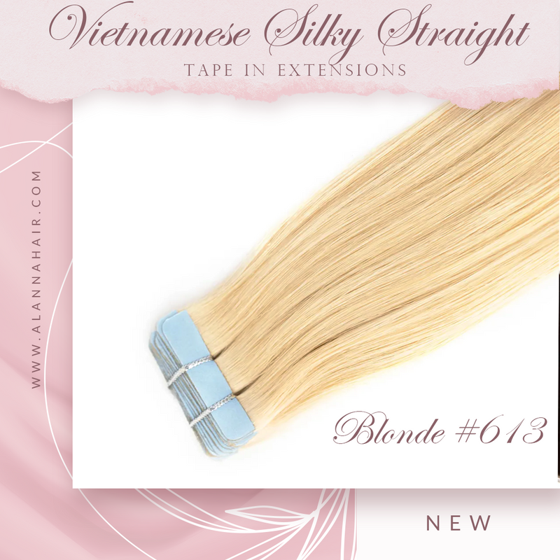Color Dark Blonde Silky Straight Tape In Extensions 30-50 PC 100% Remy Human Hair