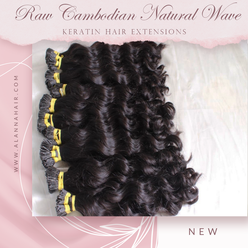 Raw Cambodian Natural Wave Keratin Hair Extensions