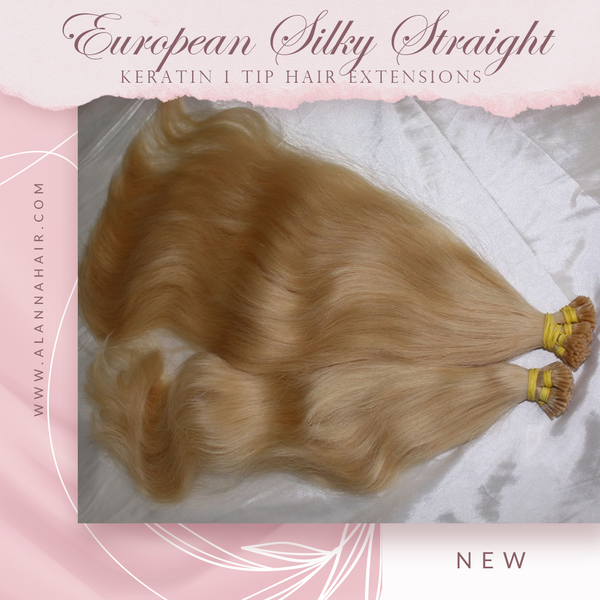 Blonde European Silky Straight Hair Extensions Keratin I Tip Hair Extensions 100% Remy Human Hair