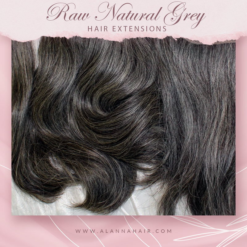Raw Natural Grey Hair Bundles