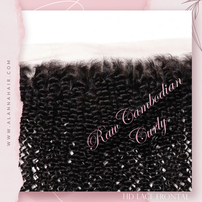 Raw HD Lace Frontals Cambodian Curly